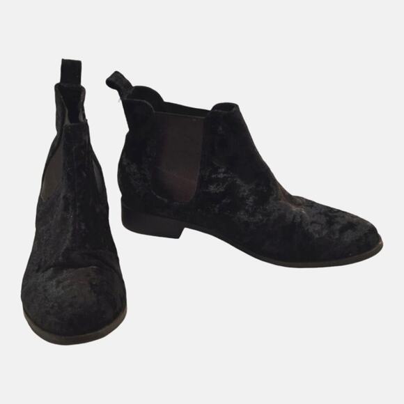 Toms Ella Chelsea Boots‎ Women's Size US 9 Crushed Velvet Black - Picture 8 of 14